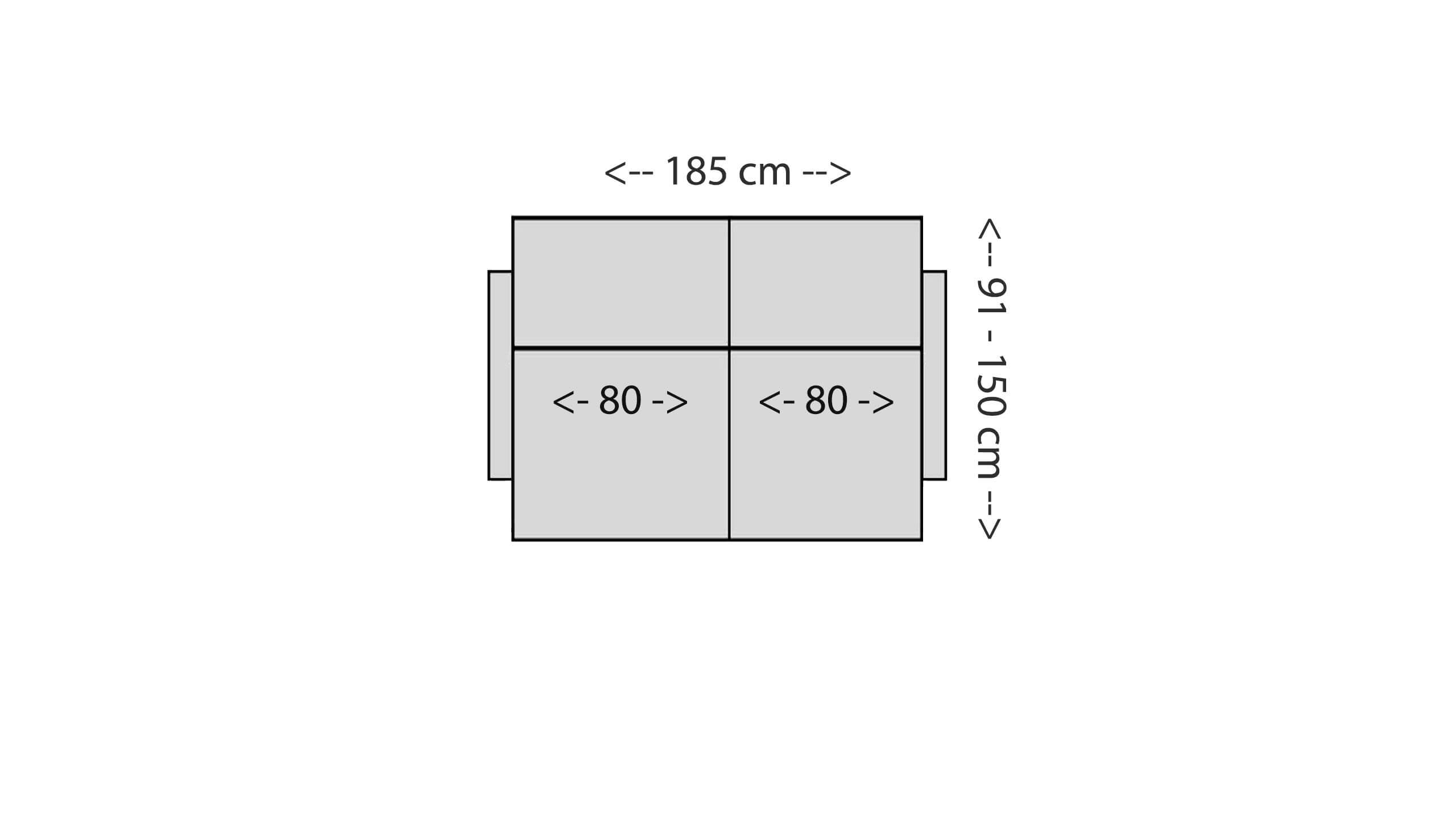 Lonato 3-Sitzer Relax Skizze