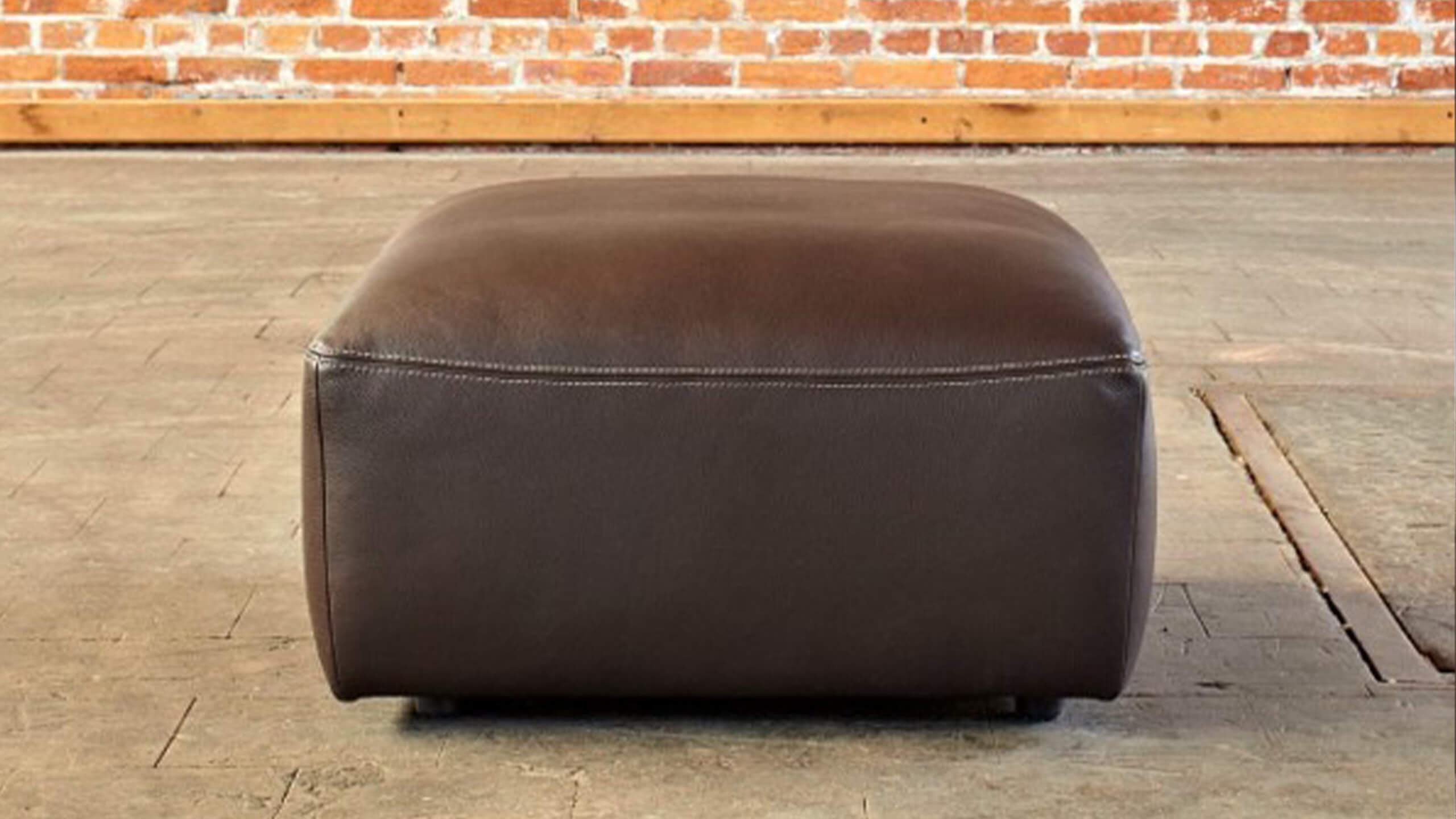 Softhocker Leder braun