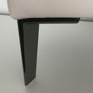 Fuß F11.3, Alu schwarz verchromt