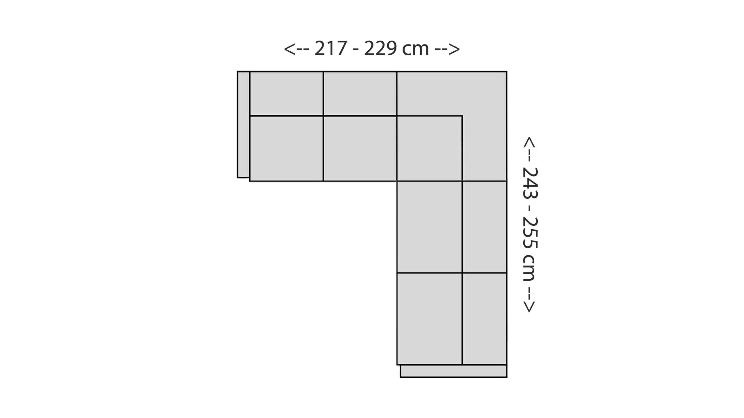 Cadiz Ecksofa SM Skizze