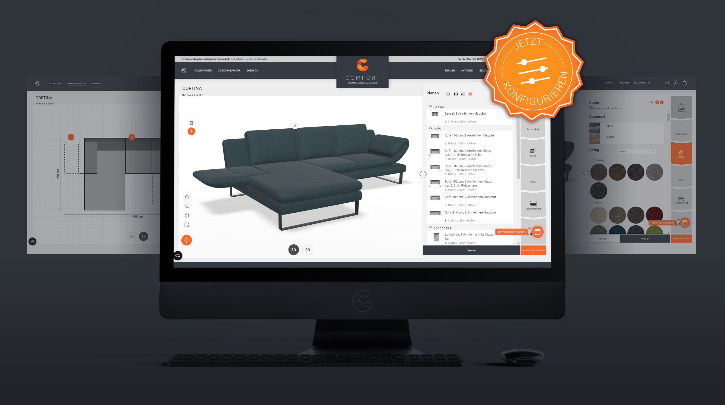 Teaser 3D Konfigurator Cortina