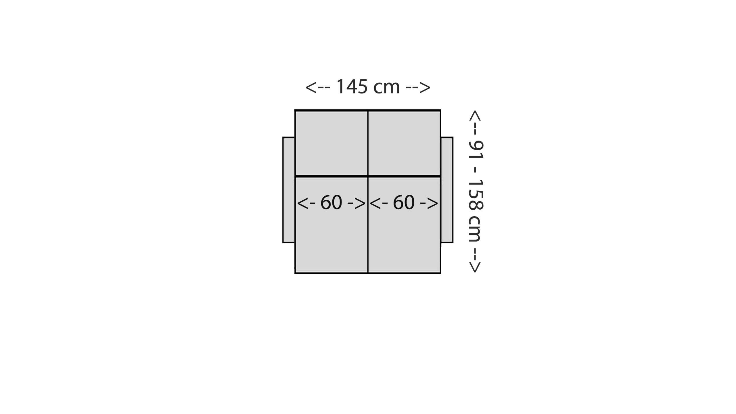 Lario 2-Sitzer Relax Skizze
