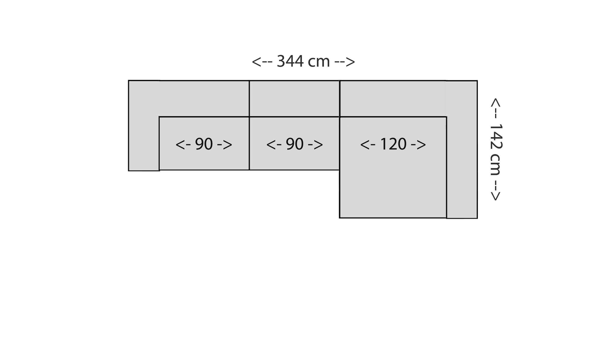 Dakota Ecksofa L Ottomane Skizze