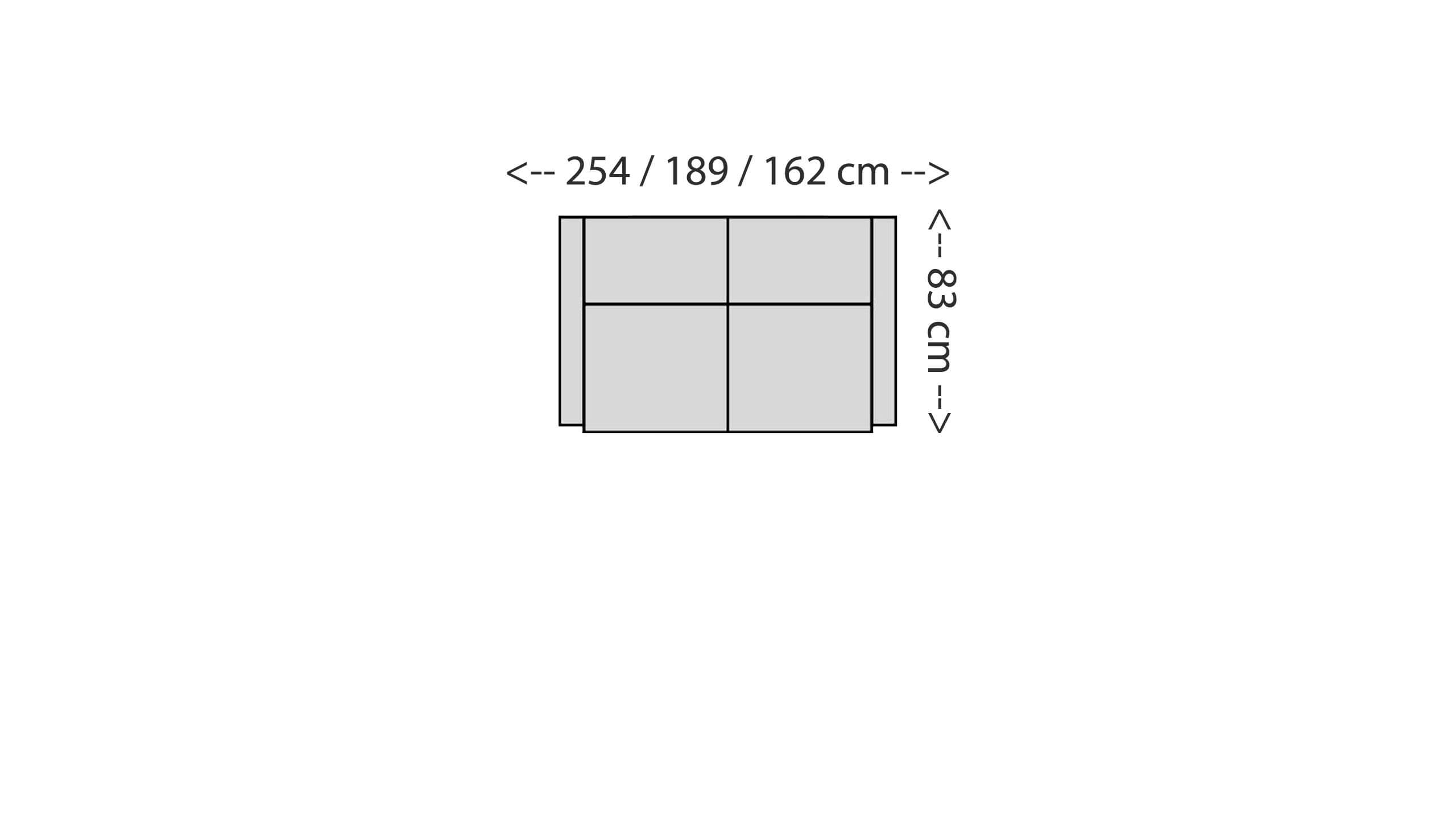 Cortina Sofa Zweisitzer Skizze