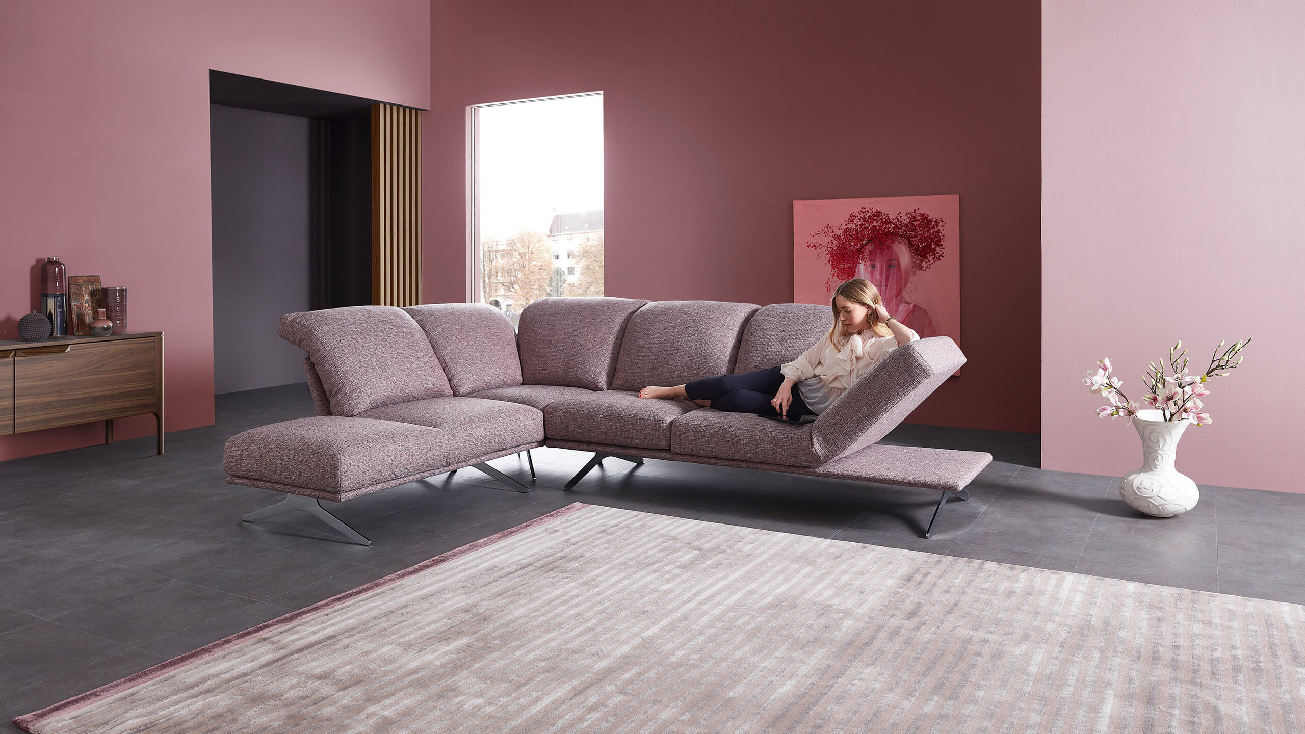 Cilia Funktionsecke mit angewinkelter Armlehne