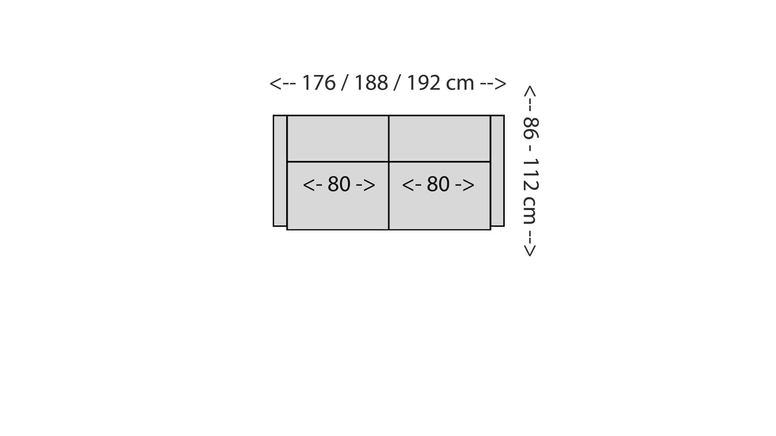 Cilia Sofa 160 Skizze