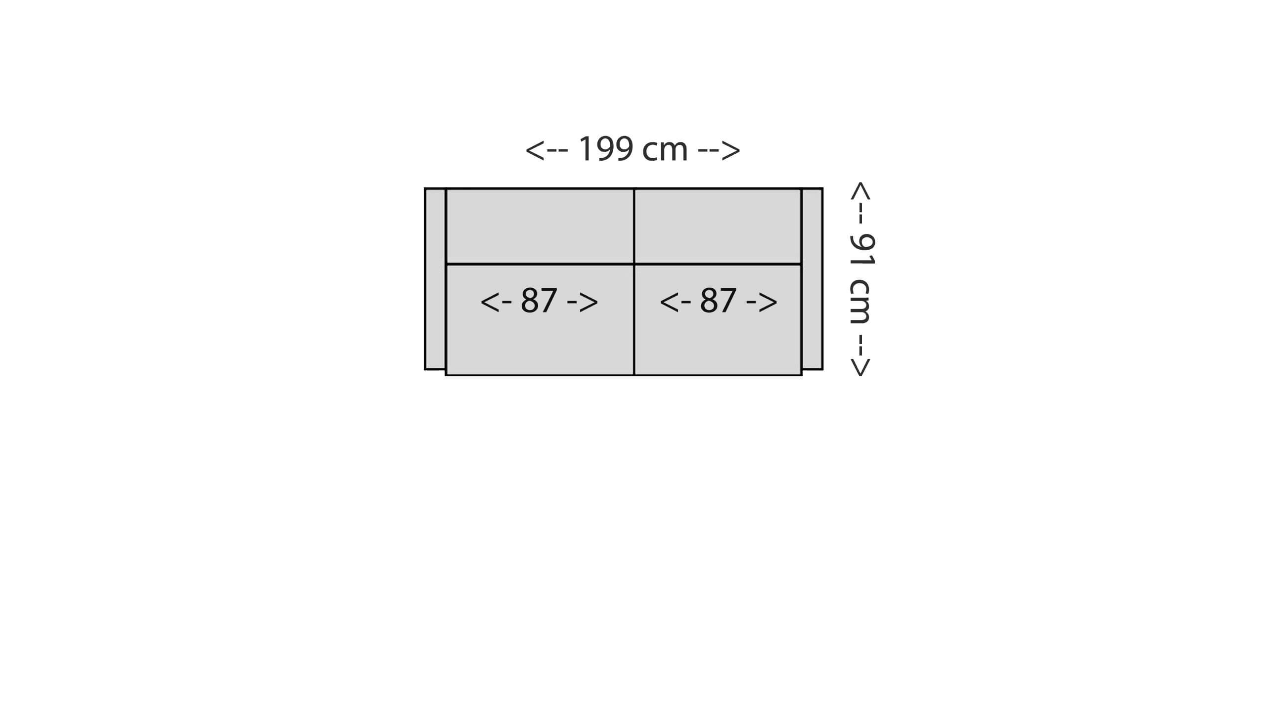 Lario 3-Sitzer Zweiteiler Skizze