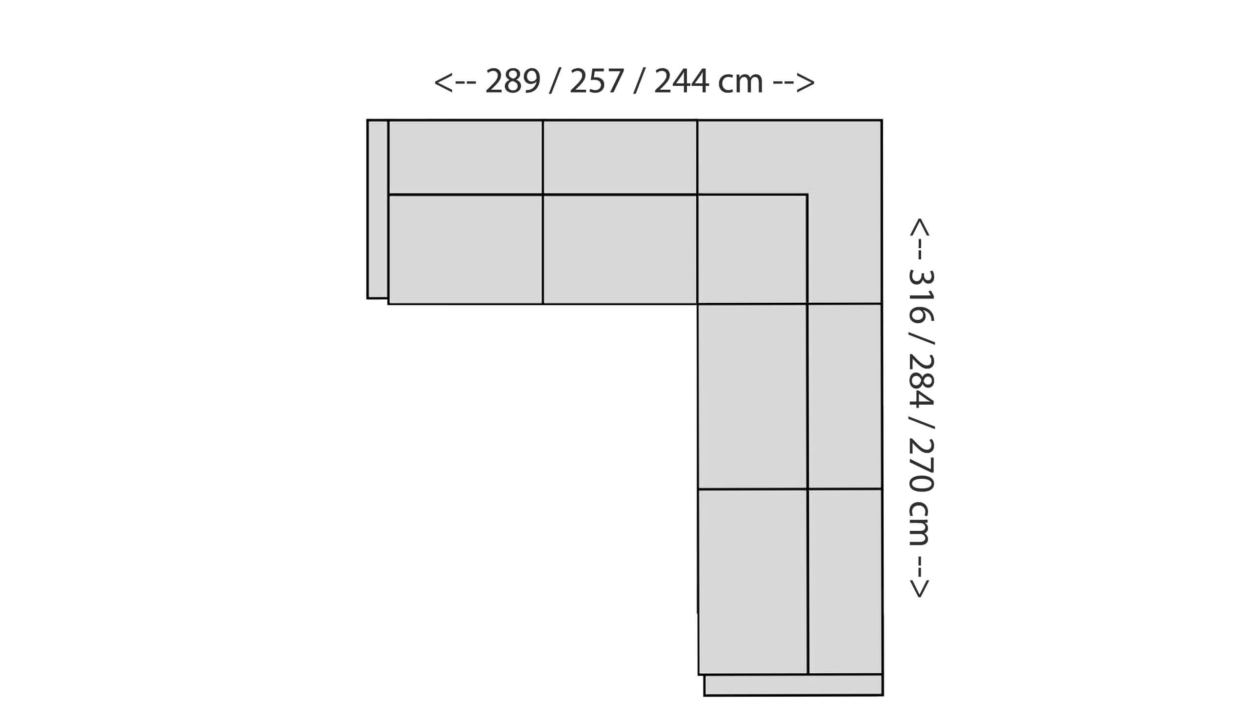 Paloma Ecksofa ML Skizze