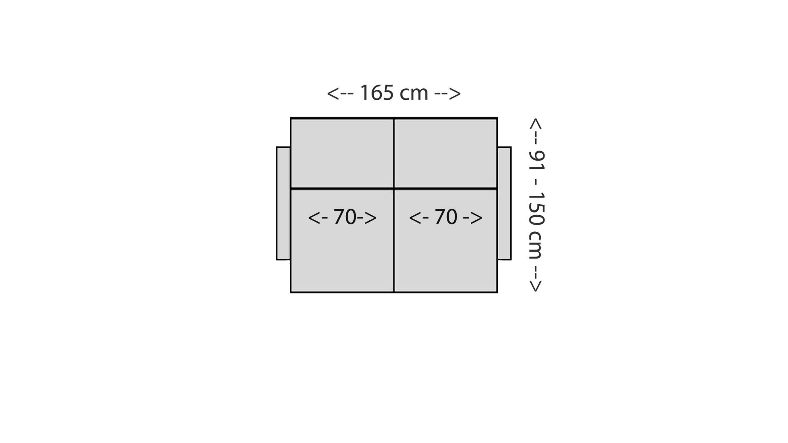 Lonato 2,5-Sitzer Relax Skizze
